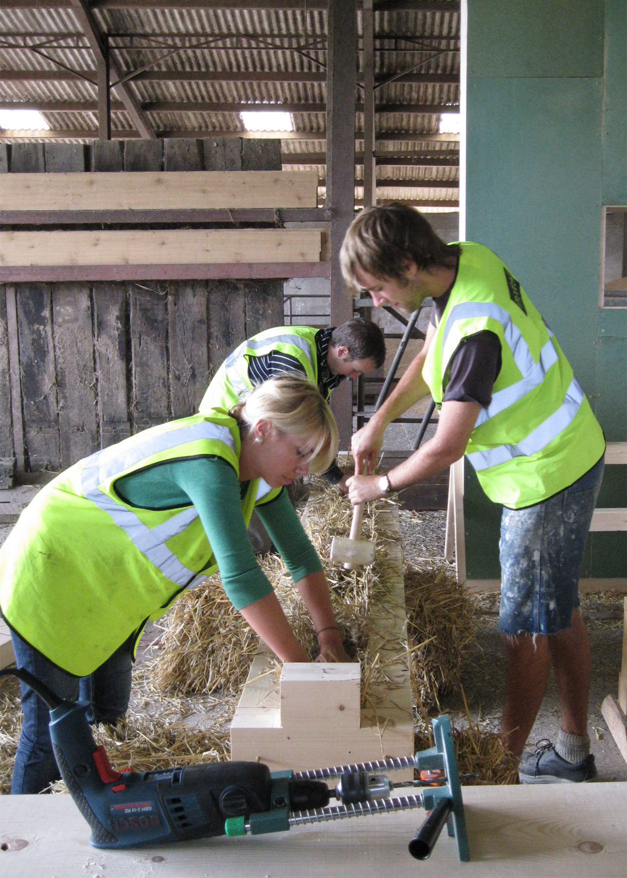 Prefab Offsite Straw Bale Cafe Under Construction Student Self Build
