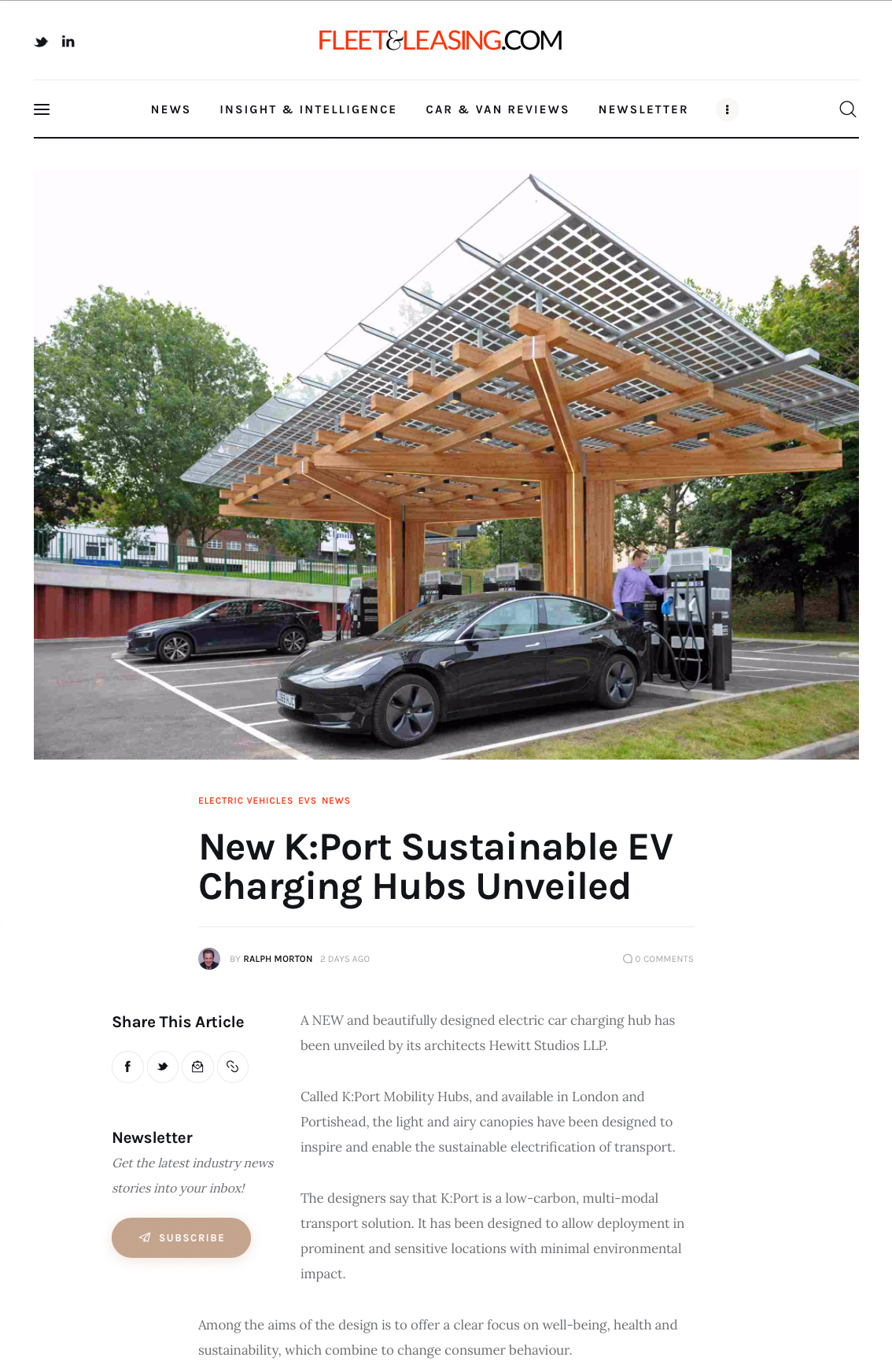 KPOrt EV Charging Mobility Hub Woolwich